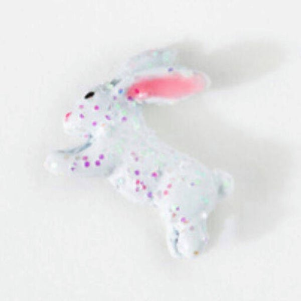 CH3763 - Leaping Glitter Bunny Charm
