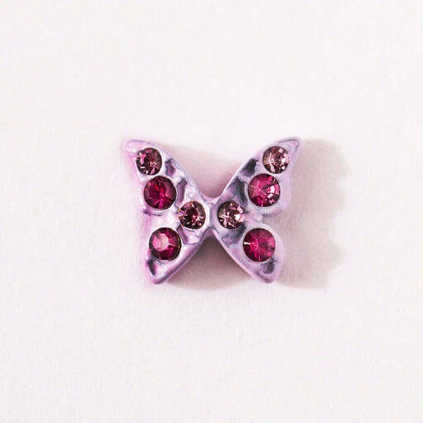CH3767 - Crystal Purple Butterfly Charm