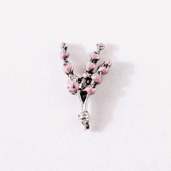 CH3768 - Pink Larkspur Flower Charm