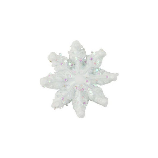 CH3535 White Glitter Snowflake