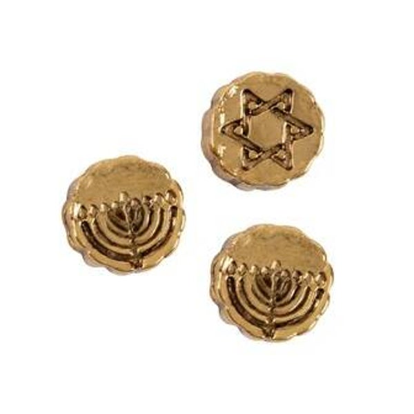 CH3540 - Gold Gelt Coin Charm set/3