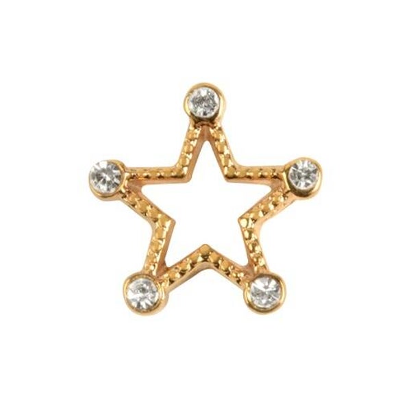 CH4167 - Gold Star w/crystal Points