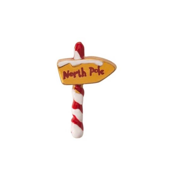 CH4320 - Gold North Pole Sign Charm