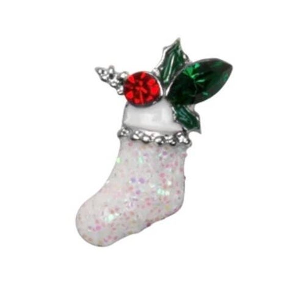 CH3626 - White Glitter Stocking