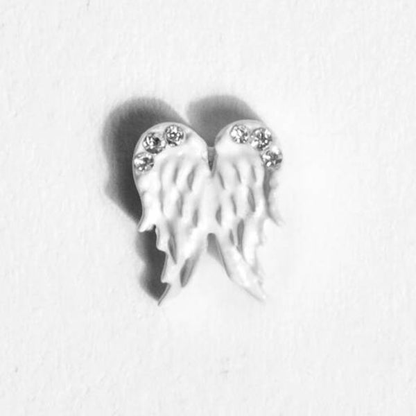 CH3651 - White Crystal Angel Wings