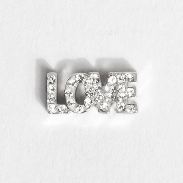CH3654 - Pave LOVE Charm