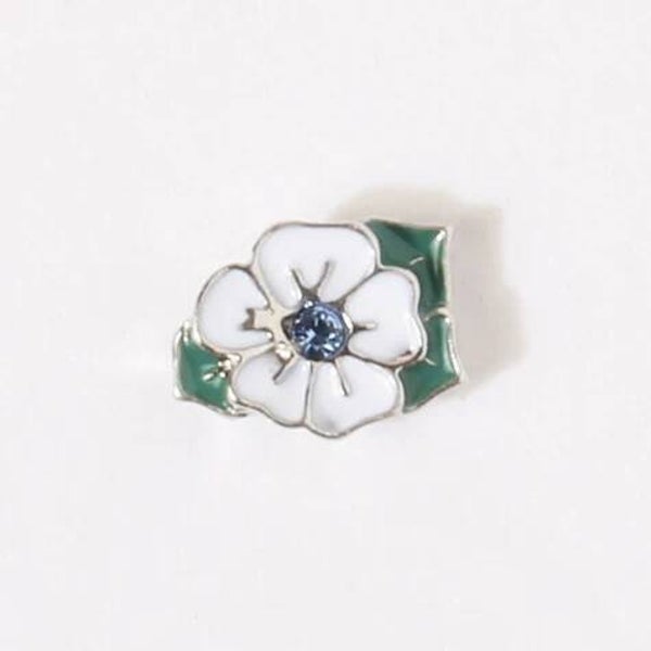 CH3662 - White Dogwood Flower Charm