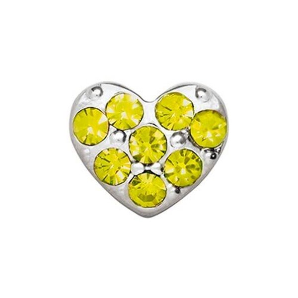 CH9017 -  Yellow Crystal Heart