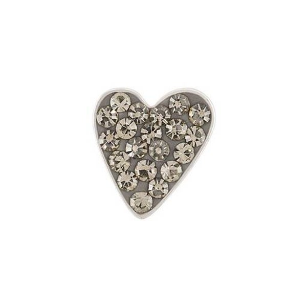 CH8104 - Grey Pave Sparkle Heart