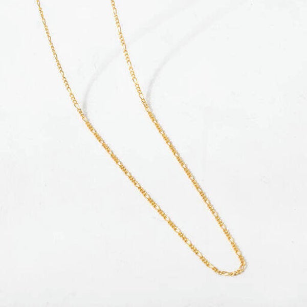 CN6112 - Gold Dainty Figaro Chain - 16-19"