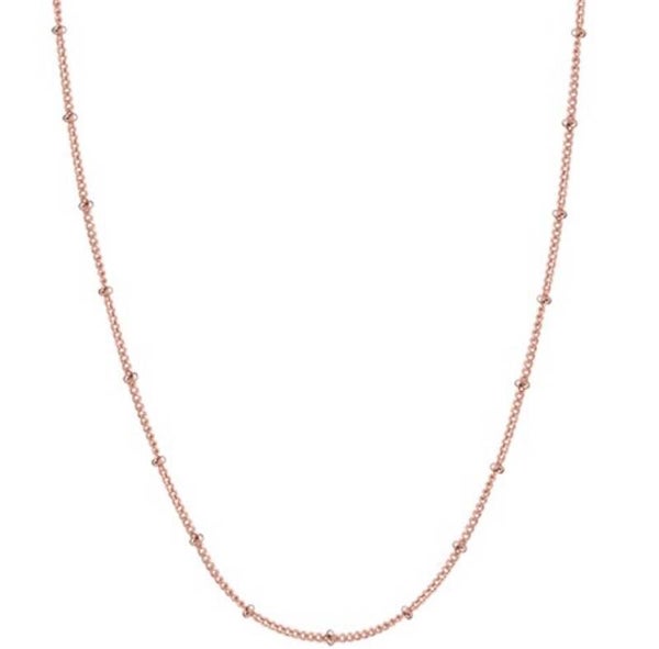 CN7046 - Rose Gold Ball Station Chain 28-30