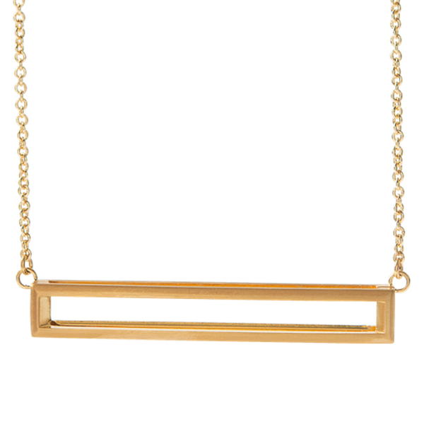 LK1070 - Gold Birthstone Bar Necklace