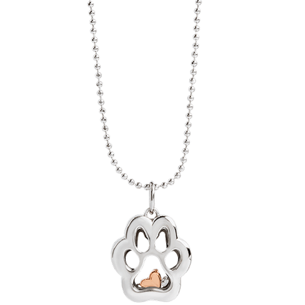 LK1092 - Silver Paw Capsule Necklace