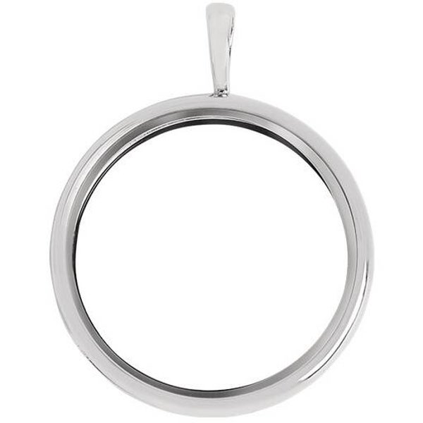 LK1097 - Silver Large Modern Hinged Locket