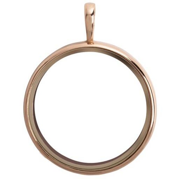 LK1126 - Large RoseGold Modern Hinge Locket