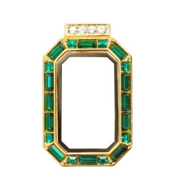 LK1154 - Emerald Baguette Living Locket