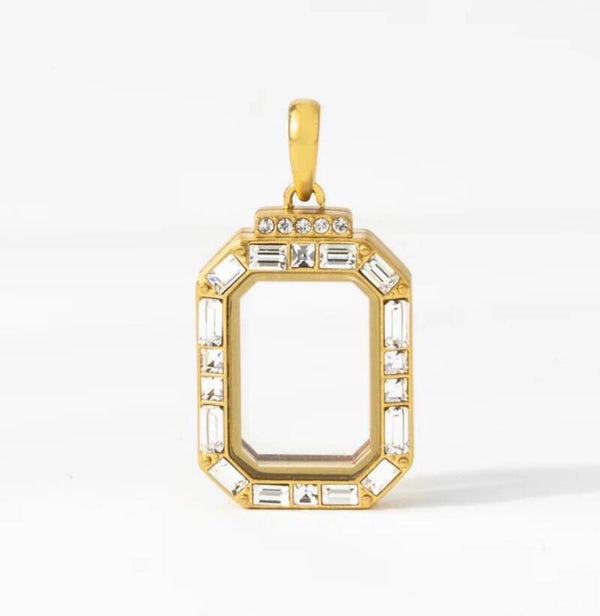 LK1184 - Gold Mini Hertiage Living Locket with Crystals