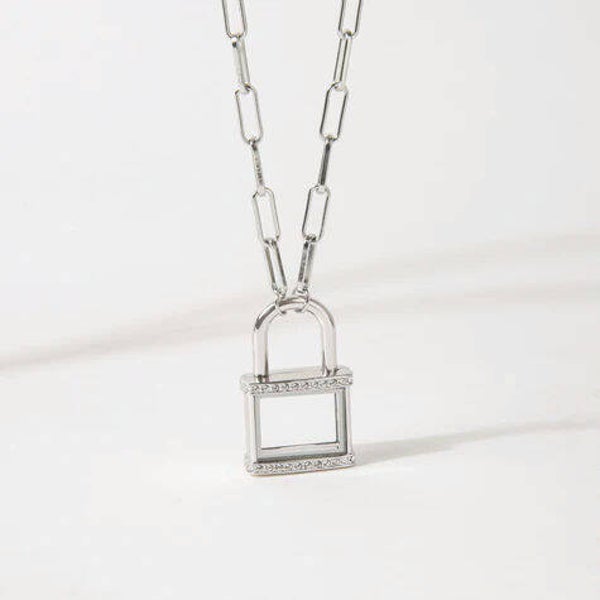 LK1170 - Crystal Padlock LL Necklace
