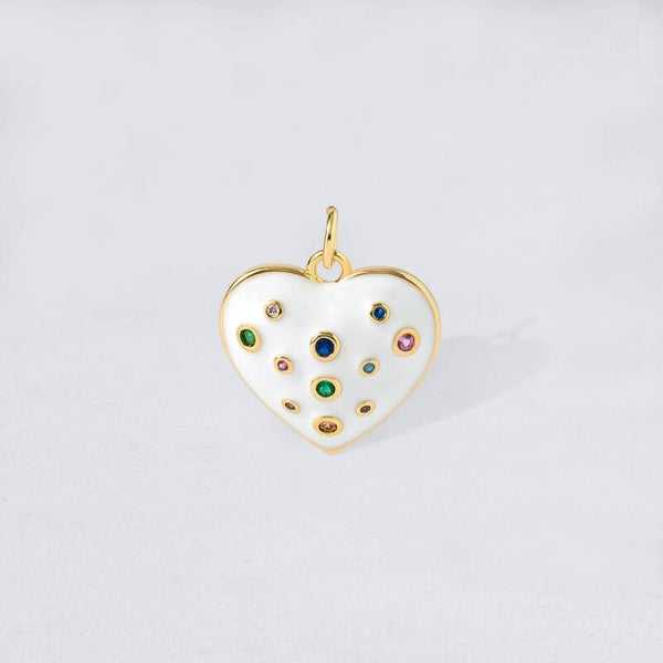 CP5132 - Bubble Crystal Heart Charm Pendant
