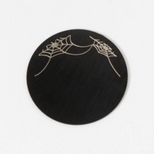 PB9363 - Black Large Spiderweb Plate