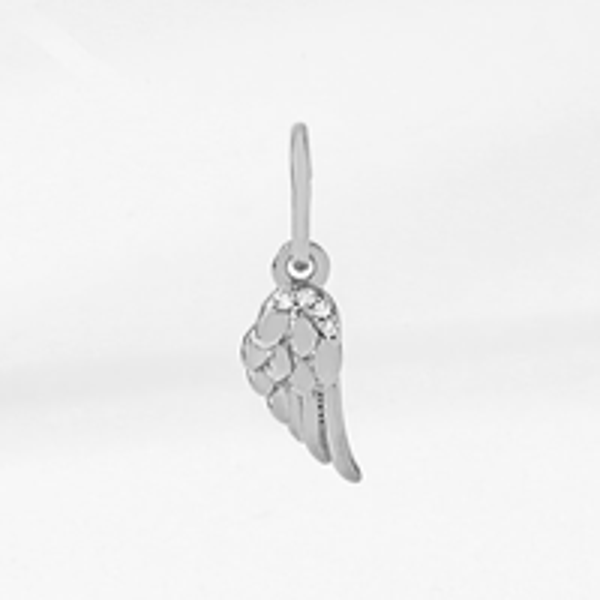 PN1015 - Silver Petite Wing Charm Pendant