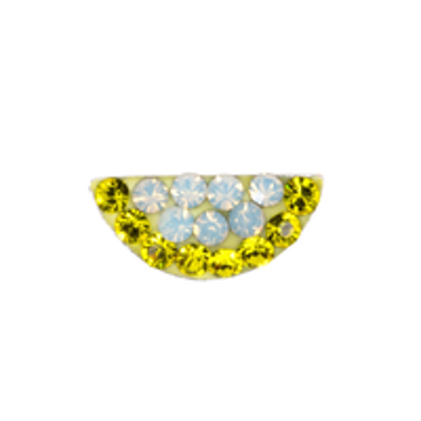 CH3385 - Sparkle Lemon Slice Charm