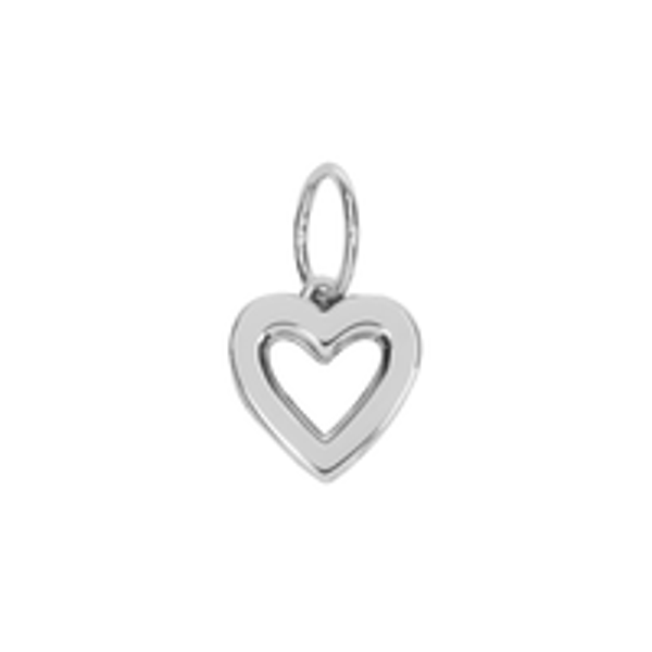 PN2019 - Silver Heart Birthstone Pendant