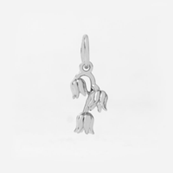 PN2041 - Silver May Lily of the Valley Birth Flower Pendant