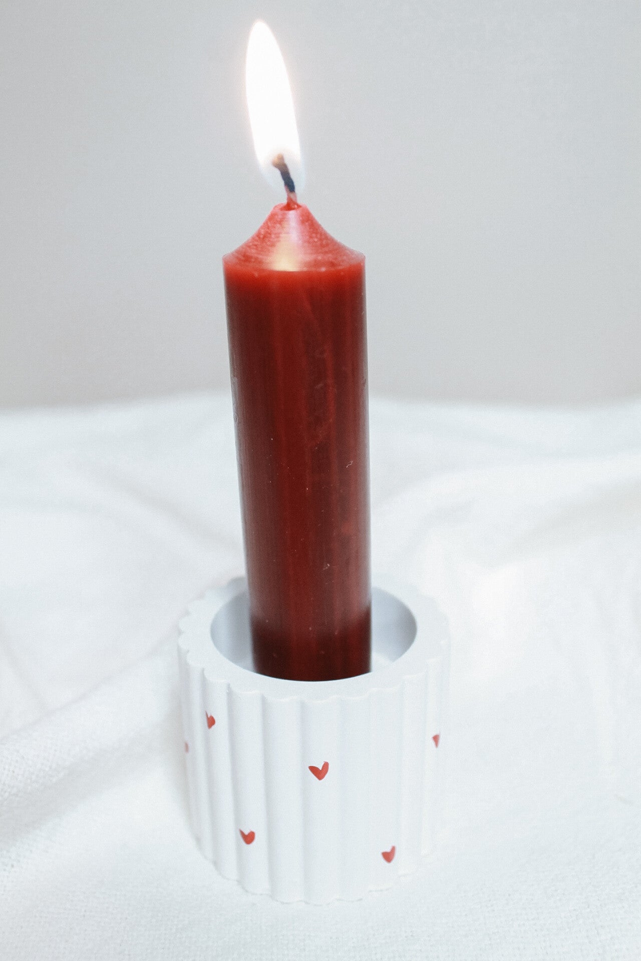 Herzchen Kerzenhalter geriffelt