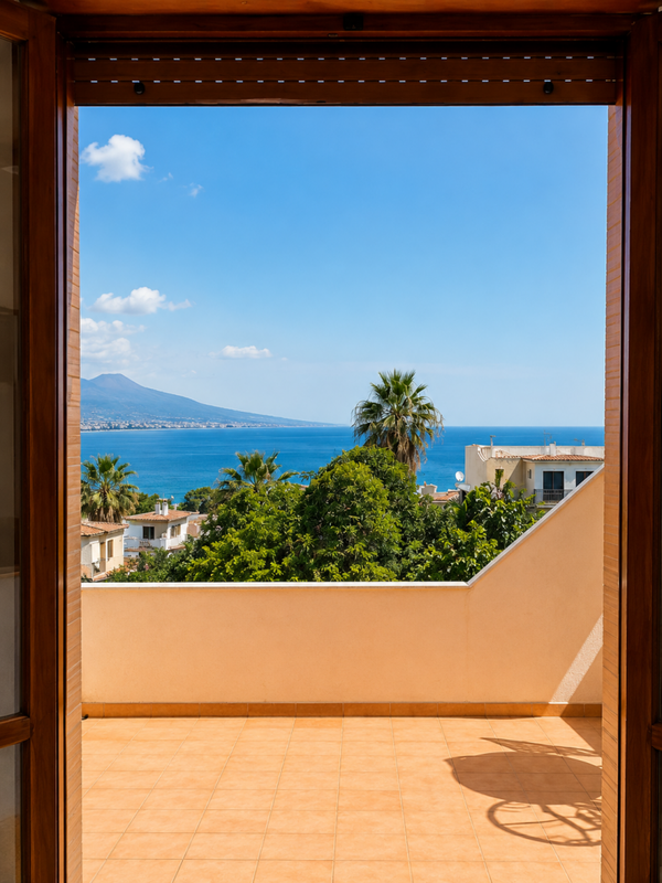 Costa Saracena (Augusta) – 80 sqm apartment with panoramic terrace and sea and Etna view