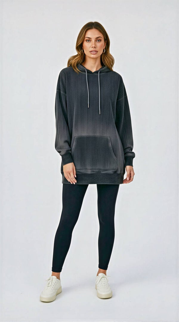 Mabelinda Essential Ribbed Hoodie