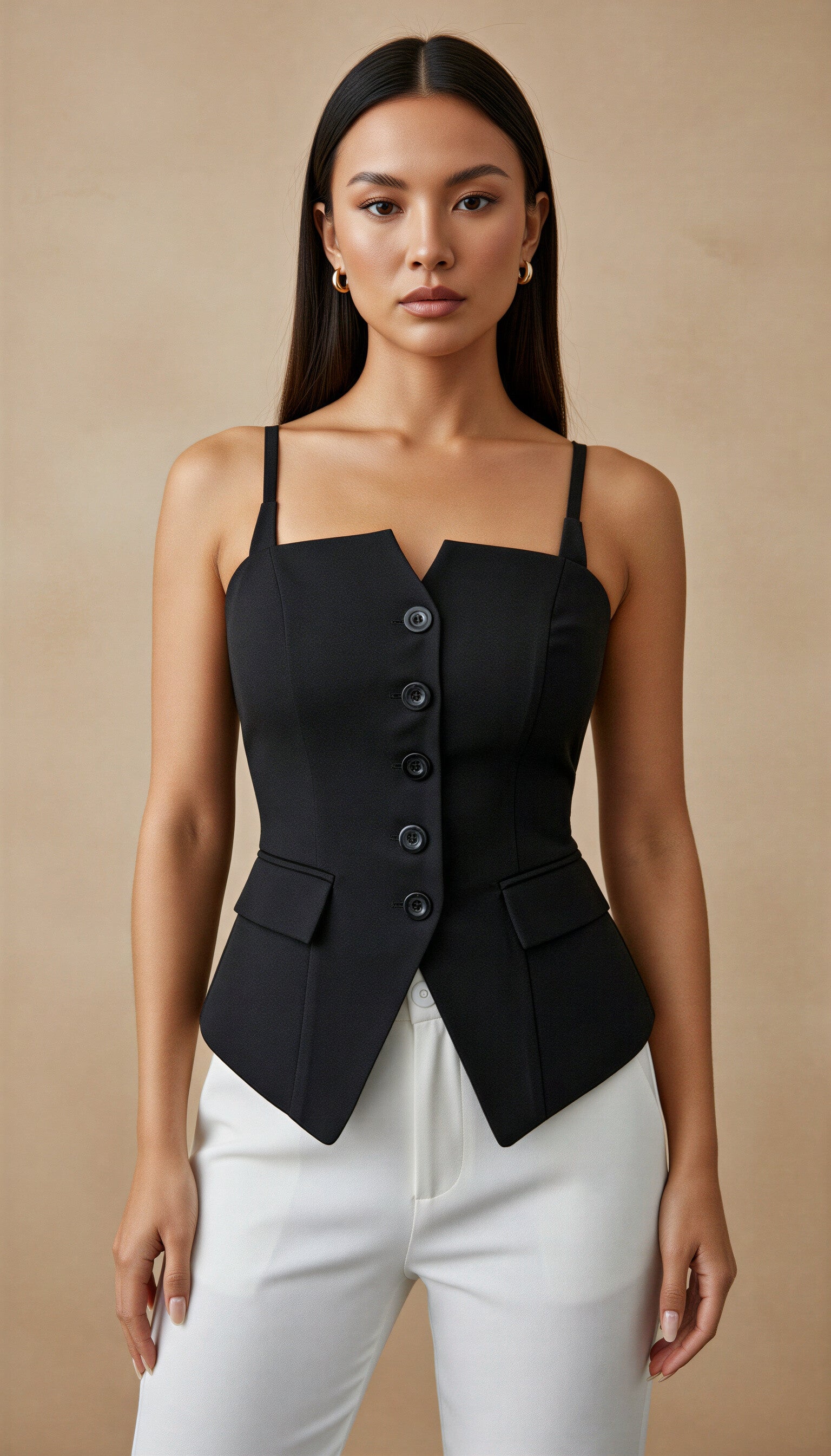 Mabelinda Tailored Muse Vest Top