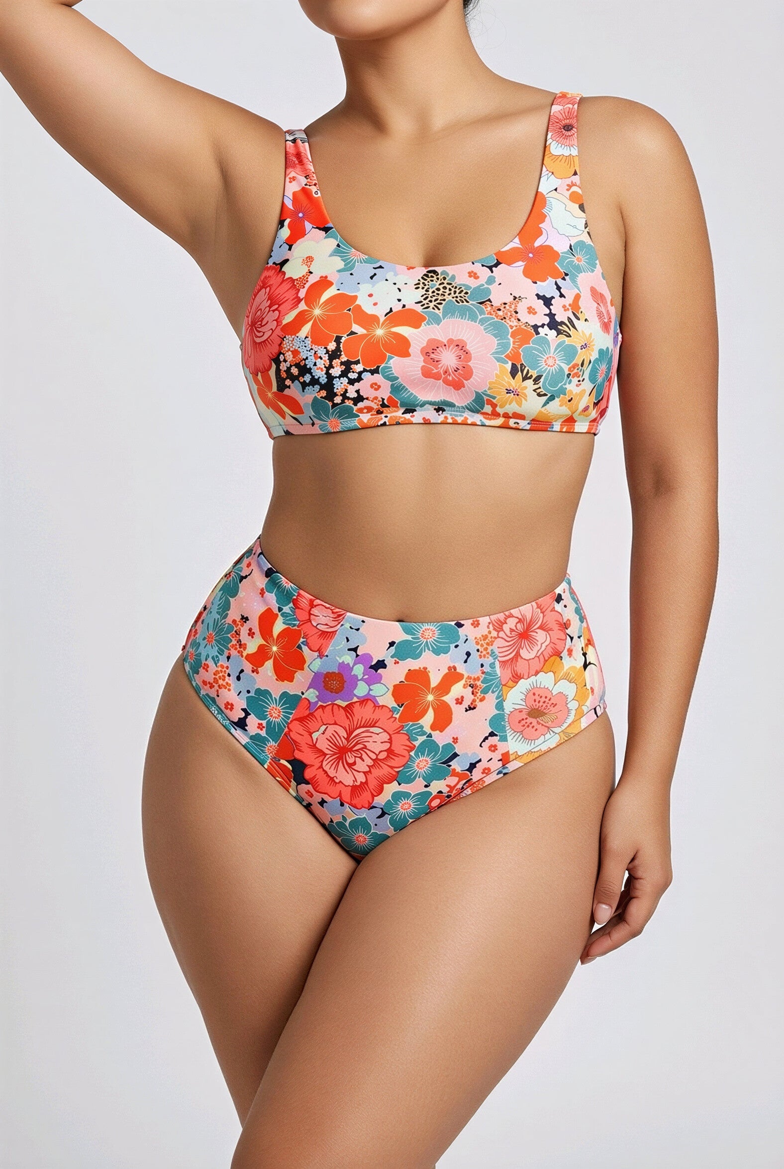 Mabelinda BloomCurve High-Waisted Bikini Set