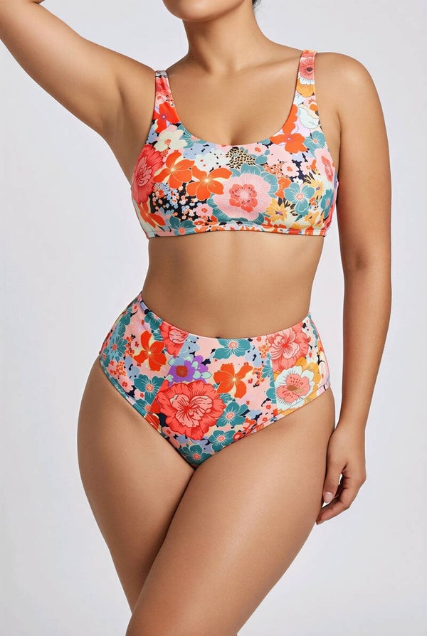 Mabelinda BloomCurve High-Waisted Bikini Set