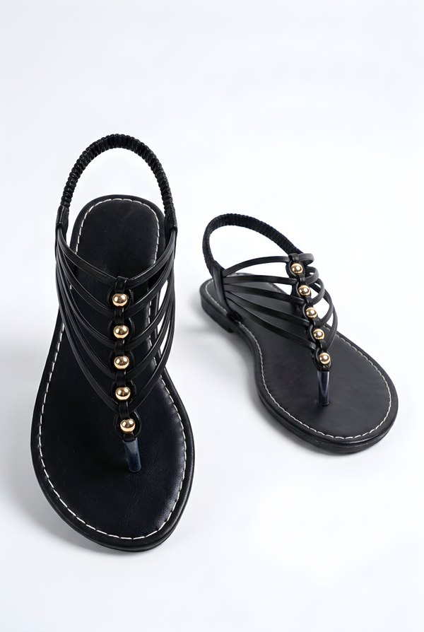 Mabelinda Golden Charm Flat Sandals