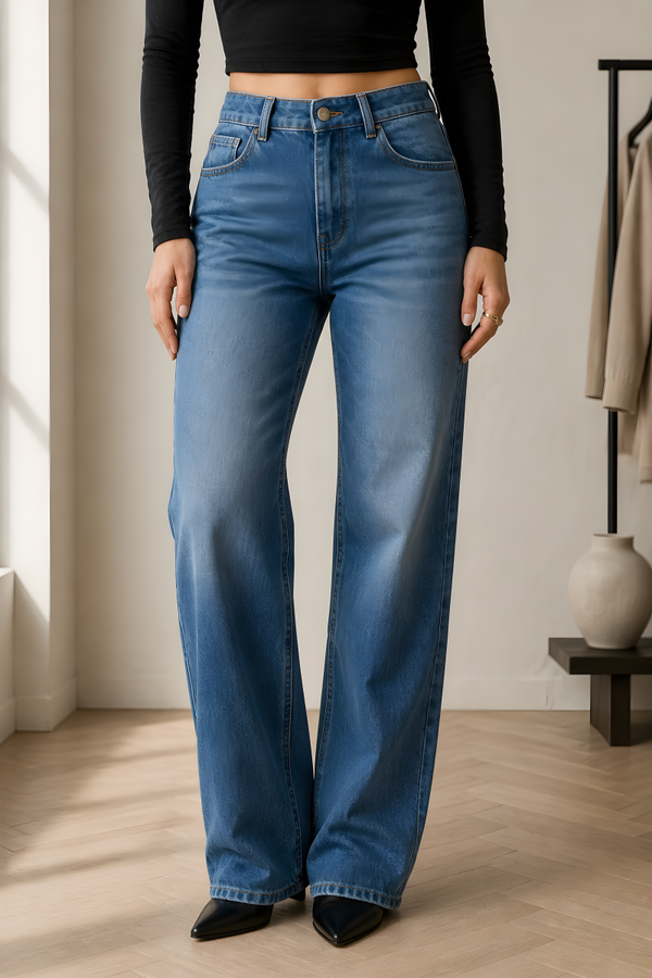 Mabelinda Classic Wide Leg Jeans