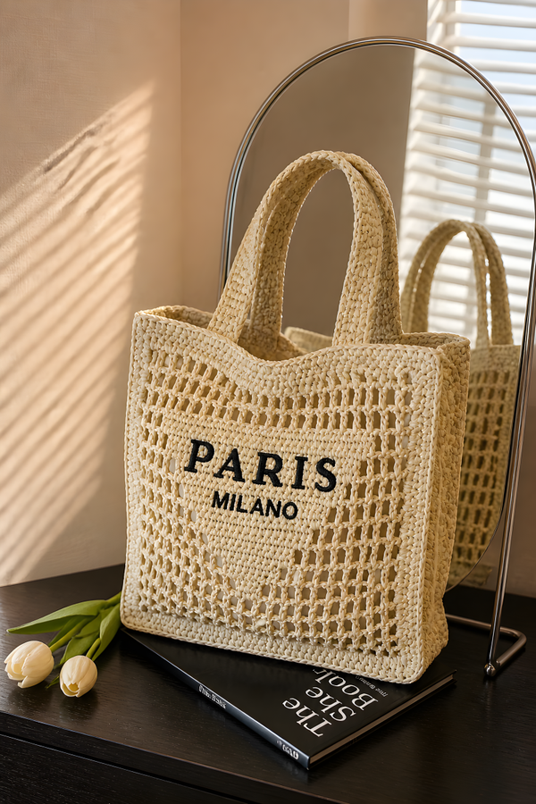 Mabelinda Paris Woven Tote Bag