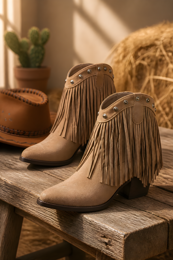 Mabelinda Midnight Fringe Western Boots