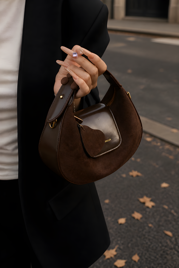 Mabelinda Mocha Luxe Crossbody Bag