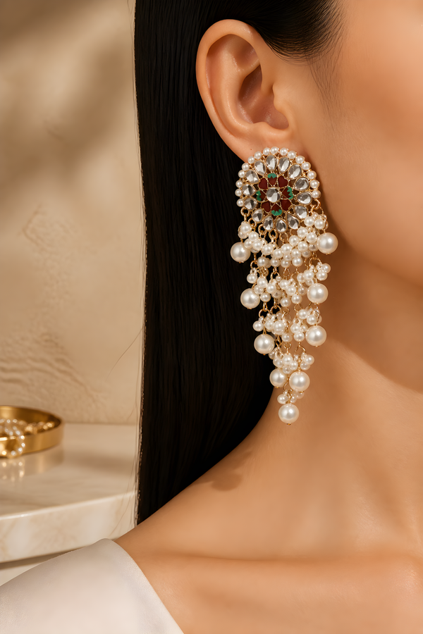 Mabelinda Royal Pearl Drop Earrings