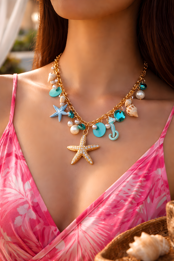 Mabelinda Coastal Charm Statement Necklace