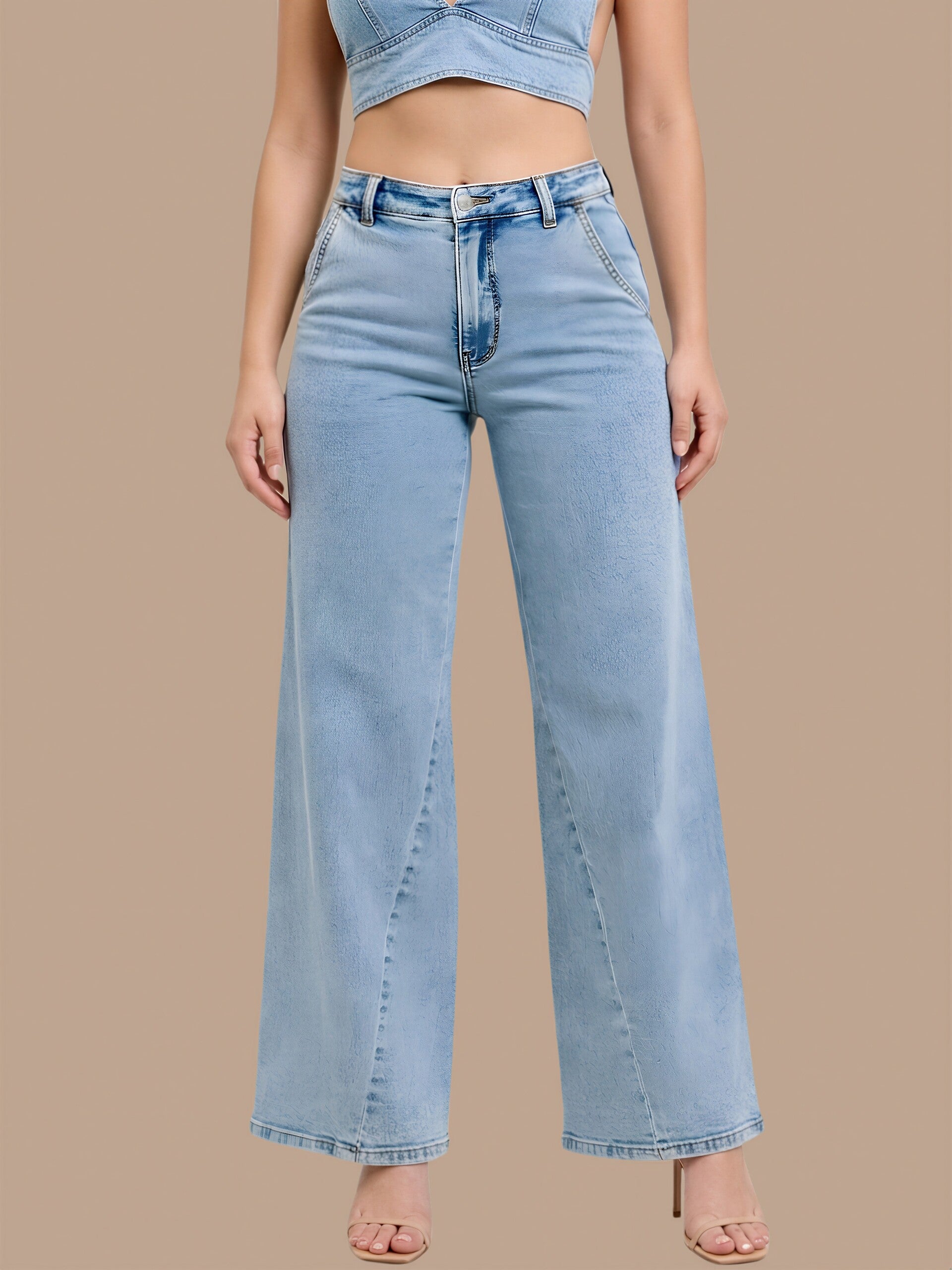 Mabelinda Light Wash Wide Leg Jeans