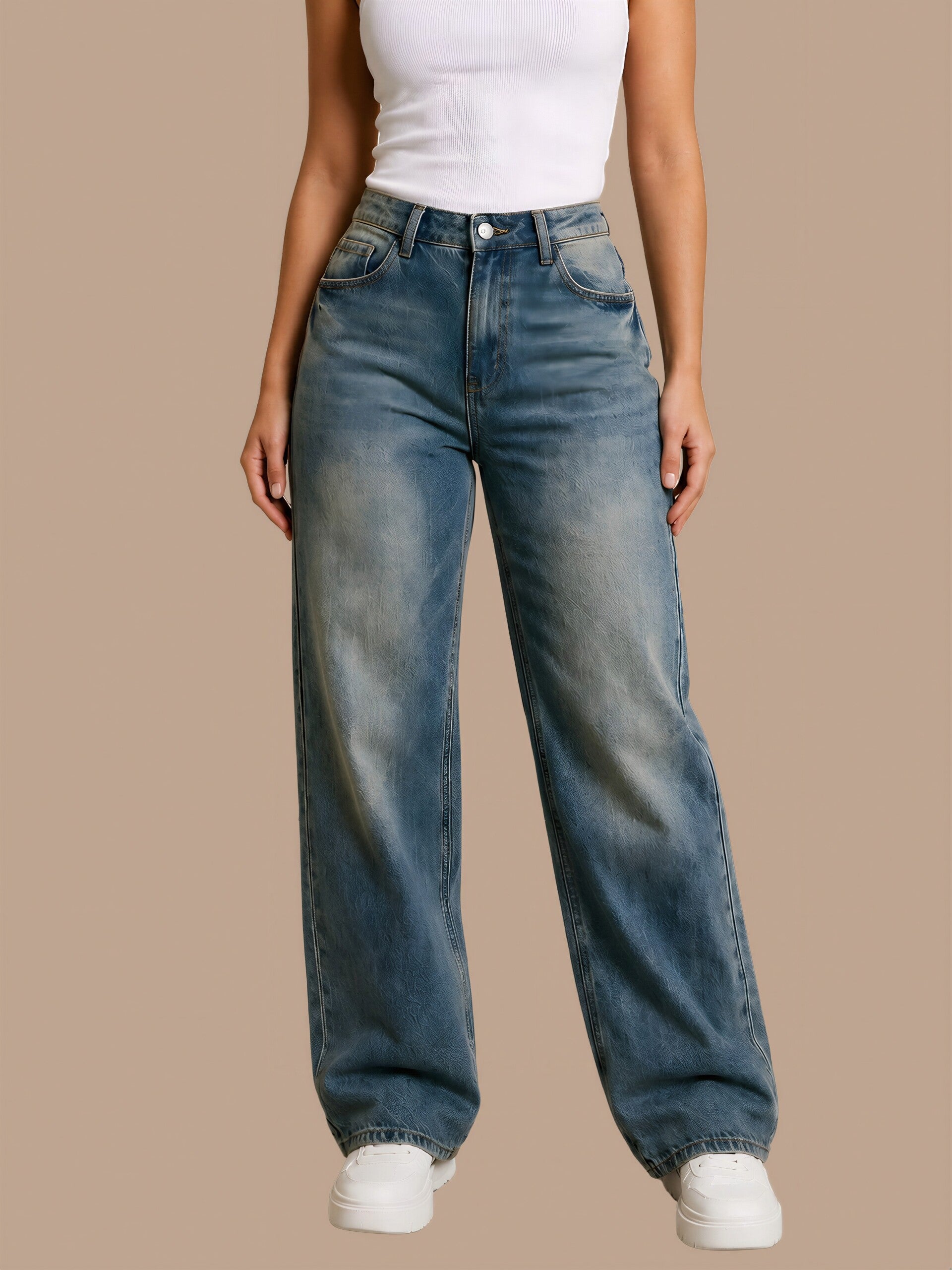 Mabelinda Relaxed Wide Leg Jeans