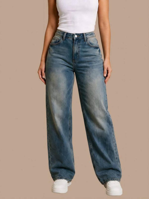 Mabelinda Relaxed Wide Leg Jeans