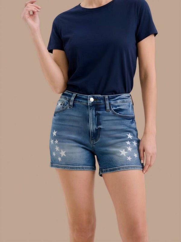 Mabelinda Star Denim Shorts