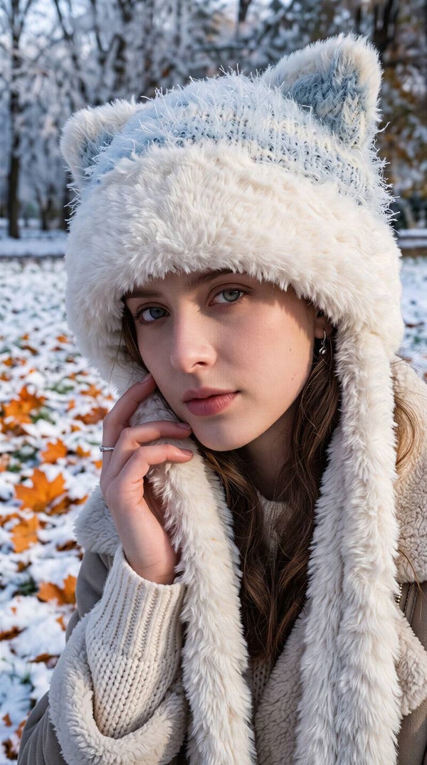 Mabelinda Cozy Fluffy Cat Ear Winter Hat