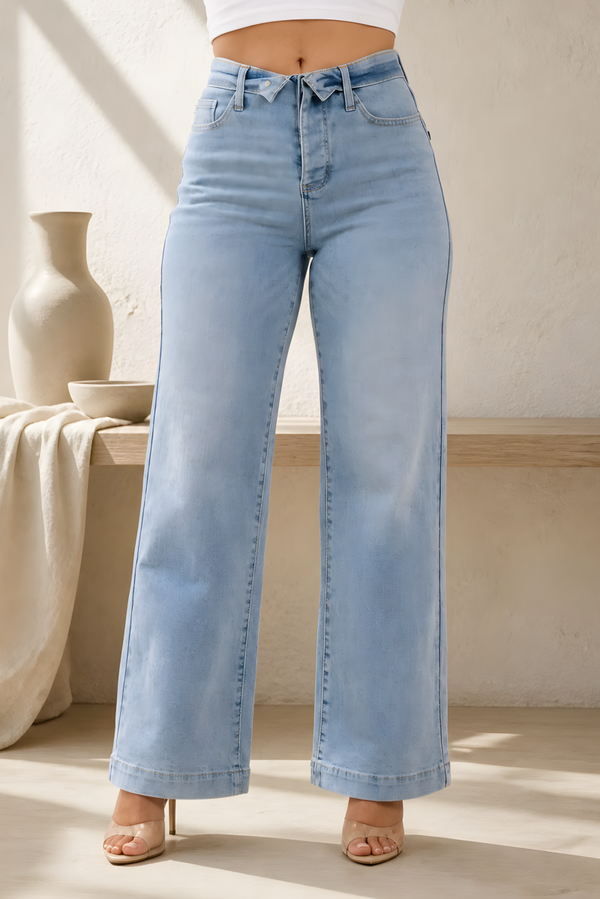 Mabelinda Light Wash Wide Leg Jeans