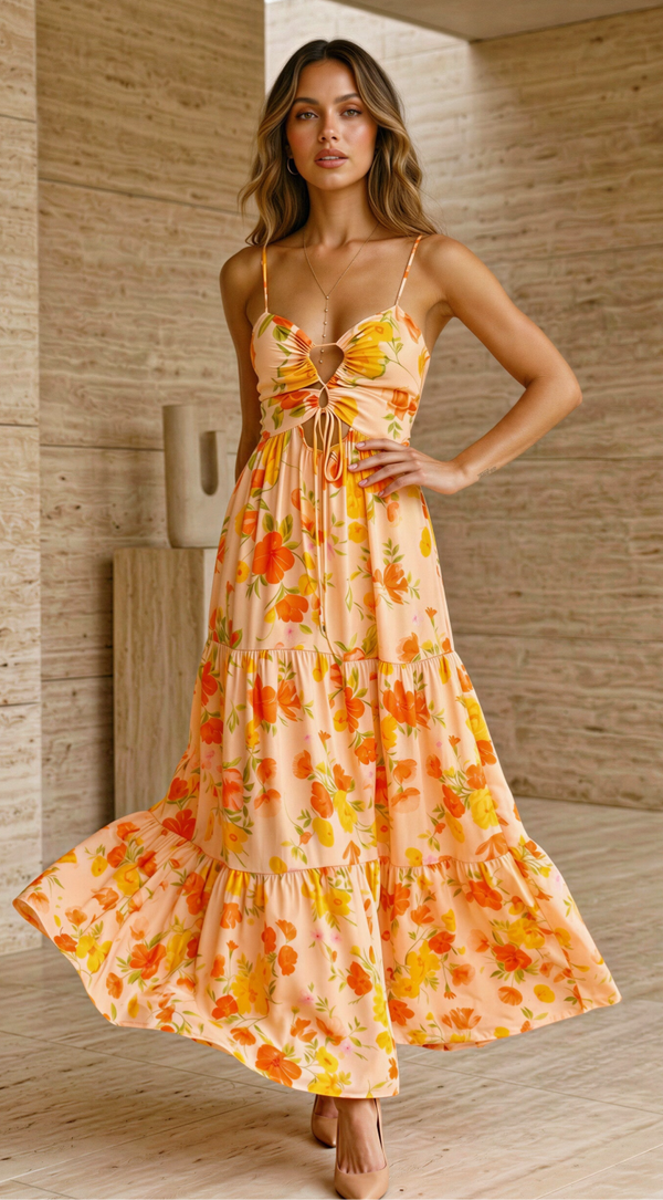 Mabelinda Sunset Bloom Maxi Dress