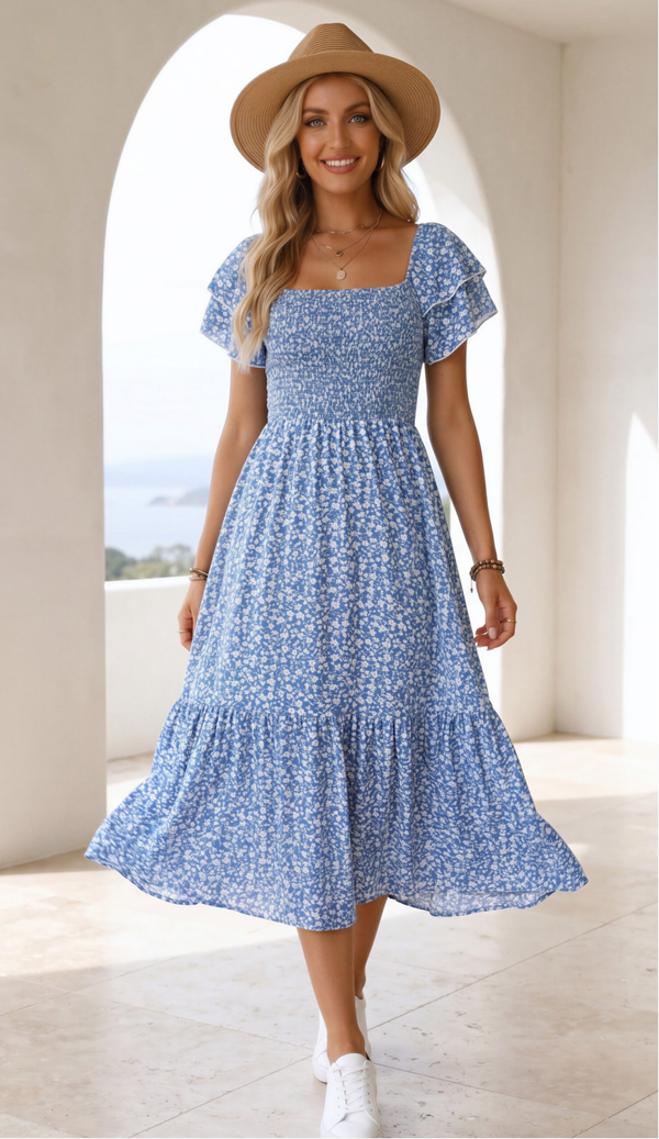 Mabelinda Bluebell Breeze Midi Dress