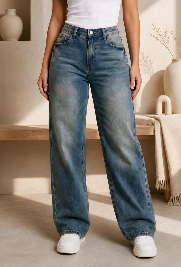 Mabelinda Relaxed Wide Leg Jeans
